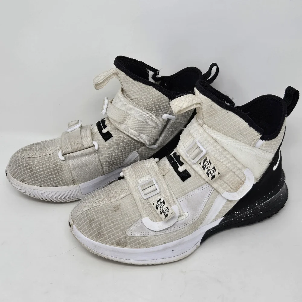 Nike LeBron Soldier 13 TB Basketball Shoes White Black Size Men 7 CN9809-113